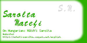 sarolta matefi business card
